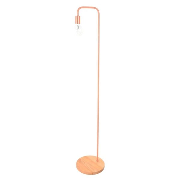 Sari Floor Lamp ES Copper Hook with Blonde Wood