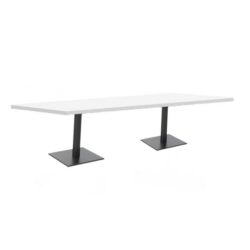 Scope 2.4m Boardroom Rectangular Office Table - White Top with Black Legs by Interior Secrets - AfterPay Available