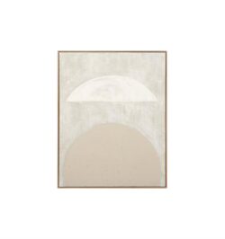 Sculpture 1 Framed Hand Painted Wall Art - White by Interior Secrets - AfterPay Available