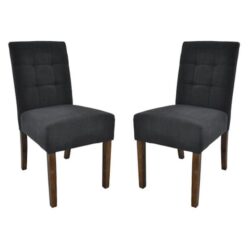 Set of 2 - Jessie Dining Chair - Charcoal