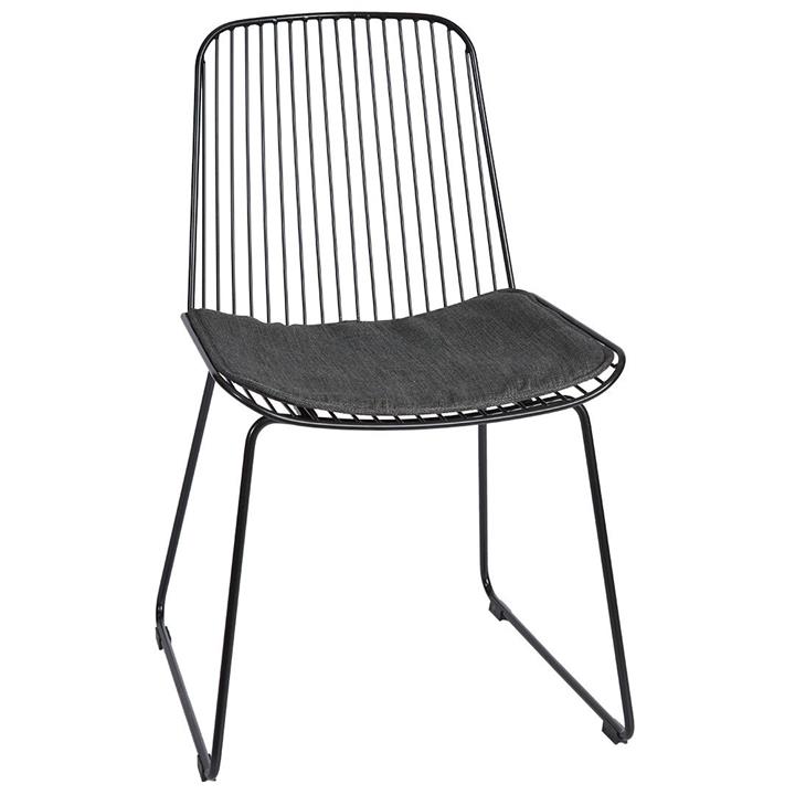 Set of 4 - Amir Steel Outdoor Dining Chair - Black by Interior Secrets - AfterPay Available