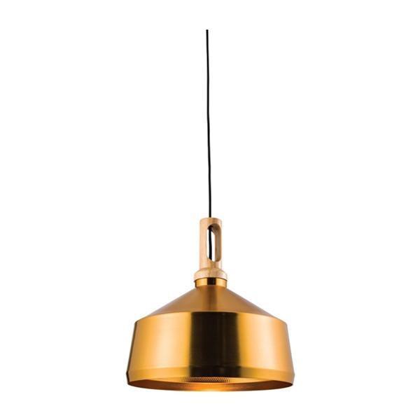 Shane Modern Angled Hanging Pendant Lamp Metal Shade - Metallic Gold