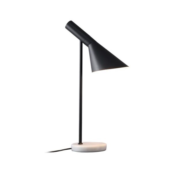 Sierra Modern Scandinavian Marble Base Metal Table Lamp Light Black