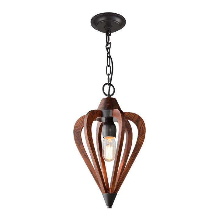 Sitta Classic Pendant Lamp Light Interior ES Tuscan Coffee Cherry Wood Small Arrow