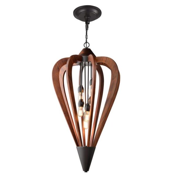 Sitta Classic Pendant Lamp Light Interior ESx6 Tuscan Coffee Cherry Wood Large Arrow