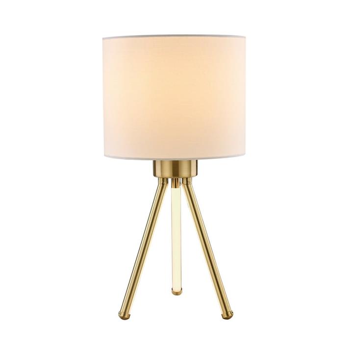 Slyvie Modern Elegant Table Lamp Desk Light - Brass & White