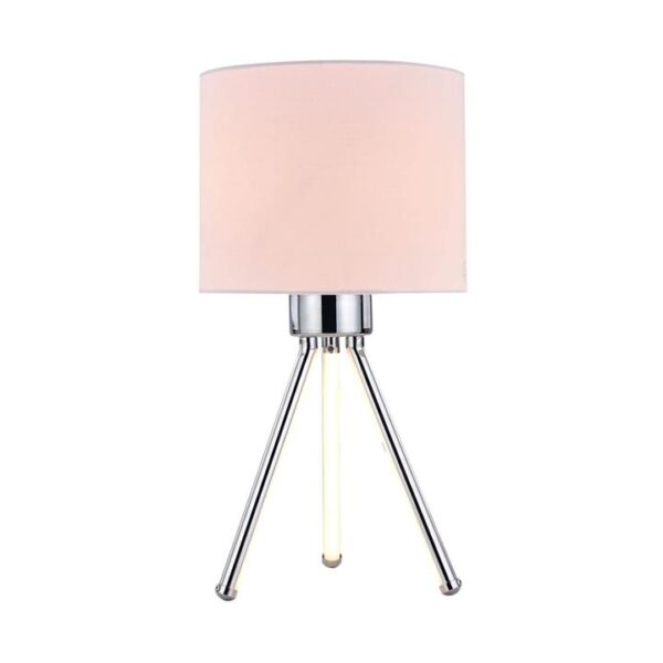 Slyvie Modern Elegant Table Lamp Desk Light - Chrome & White