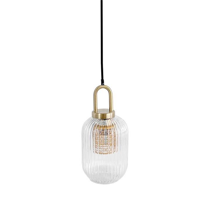 Sunny Modern Clear Glass Small Hanging Pendant Light Lamp - Clear