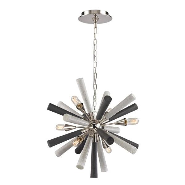 Susan Contemporary Pendant Lamp Light Interior ESx6 Dark & Light Grey Sea Anemone