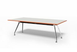 Swift Office Meeting Table 2.4m - White / Orange by Interior Secrets - AfterPay Available