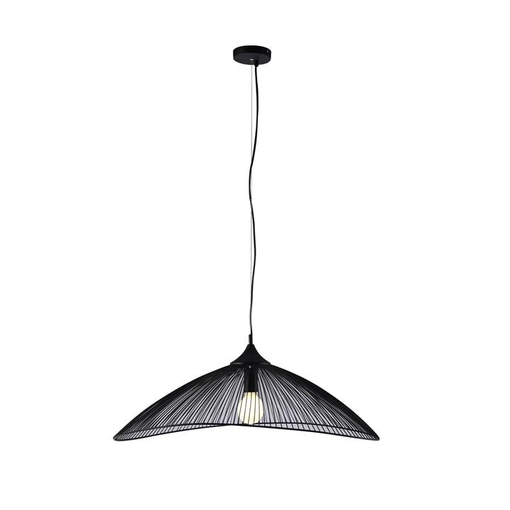 Syrah Modern Basket Style Pendant Lamp Light Black