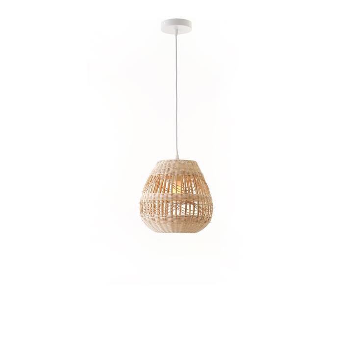 Tana Bamboo Rattan Pendant Lamp Light Cream Natural Small