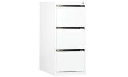 Tank Storage 3 Drawer Steel Office Filing Cabinet Commercial Quality - White