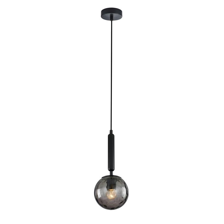Tiffany Elegant Pendant Lamp Light Interior ES Black Smoke Spherical Glass