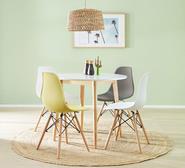 Toto 4 Seater Dining Set With Eames Chairs Grey