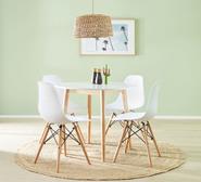 Toto 4 Seater Dining Set With Eames Chairs White