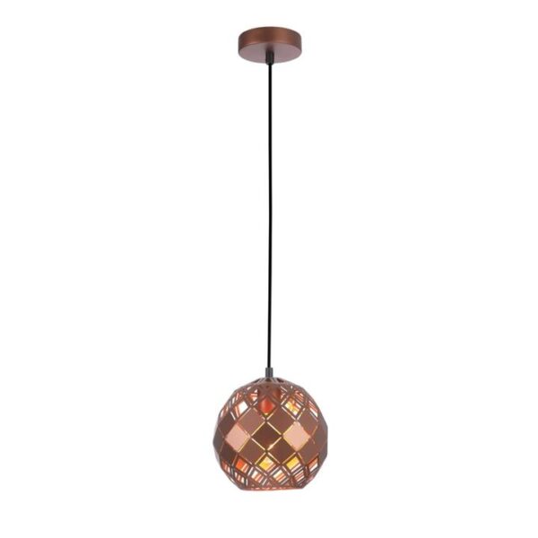 Twila Elegant Pendant Lamp Light Interior ES Embossed Tiled Wine Glass Coffee