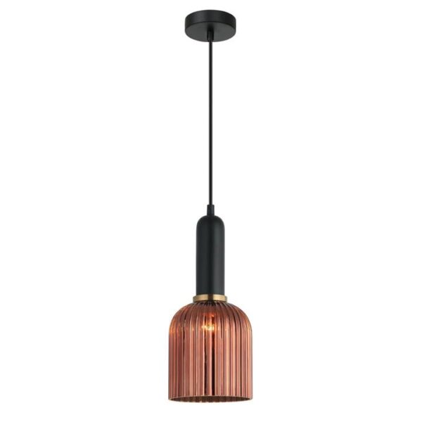 Vien Classic Elegant Pendant Lamp Light Interior ES Copper Glass Ellipse