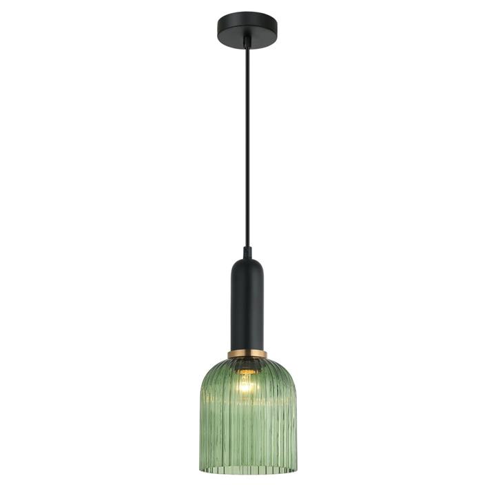 Vien Classic Elegant Pendant Lamp Light Interior ES Green Glass Ellipse