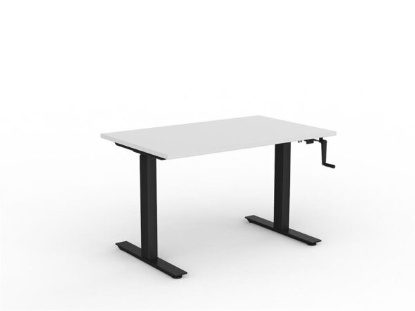Waldo 1.2m Adjustable Height Single Workstation - Black by Interior Secrets - AfterPay Available