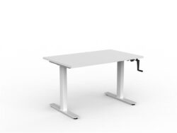 Waldo 1.2m Adjustable Height Single Workstation - White by Interior Secrets - AfterPay Available