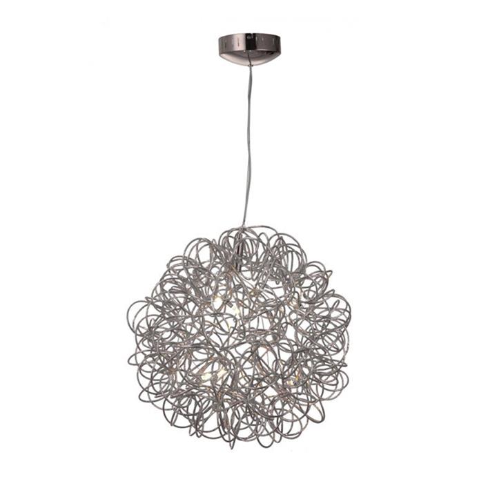 Wia Luxury Elegant Sphere Metal Shinning Pendant Light Lamp - Chrome