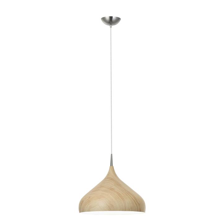 Zandra Modern Pendant Lamp Light Interior ES Oak Wood Dome
