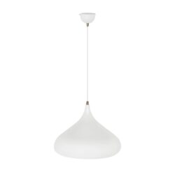 Zion Elegant Metal Dome Pendant Light Lamp - White