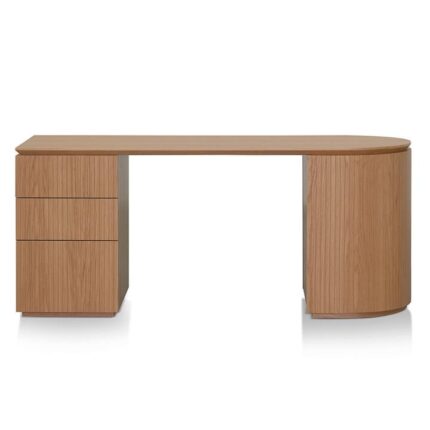 Albina 1.77m Left Drawer Office Desk - Natural Oak by Interior Secrets - AfterPay Available