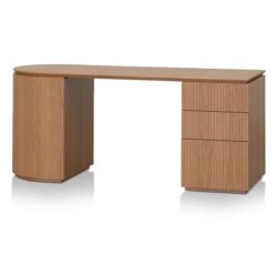 Albina 1.77m Right Drawer Office Desk - Natural Oak by Interior Secrets - AfterPay Available