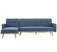 Elora 3 Seater Chaise With Sofa Bed Blue