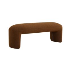 Everet 1.2m Long Ottoman Bench - Brown Boucle by Interior Secrets - AfterPay Available