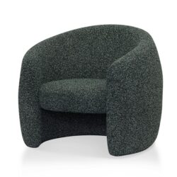 Ferguson Fabric Armchair - Green Boucle by Interior Secrets - AfterPay Available