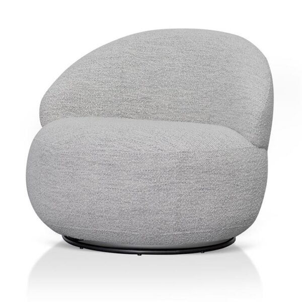 Isla Swivel Fabric Lounge Chair - Fog Grey by Interior Secrets - AfterPay Available