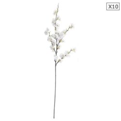 10X Artificial Silk Flower Fake Cherry Blossom Bouquet Table Decor White