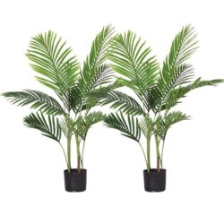 2X 145cm Green Artificial Indoor Swallowtail Sunflower Tree Fake Plant Simulation Decorative