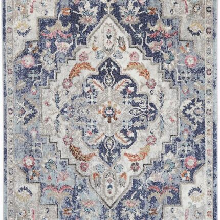 Alexander Transitional Navy Multi Rug 200x200cm