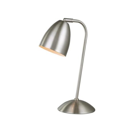 Ambi View Antique Accent Touch Table Office Desk Lamp Light Metal Shade - Satin Chrome