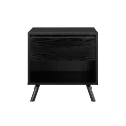 Baily Bedside Nightstand Side Table - Black