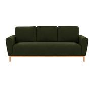 Belrose 3 Seater Sofa With Oak Legs Green