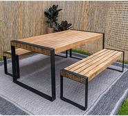 Bensa 6 Seater Outdoor Dining Table Brown