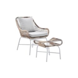 Bilgola Outdoor Armchair Relaxing Lounge Accent Patio Chair W/ Ottoman