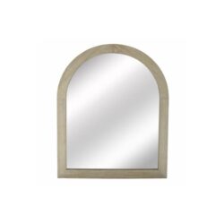 Curved Edge Wooden Wall Mirror