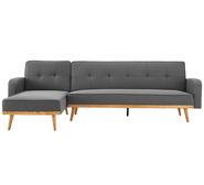 Elora 3 Seater Chaise With Sofa Bed Grey