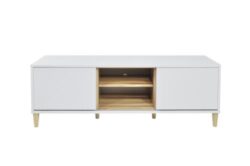 Gina Modern TV Stand Cabinet Entertainment Unit - 1.5m - High Gloss White