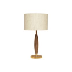 Kent Classic Metal Base Wood Body Cotton Shade Table Lamp Light - Gold - Gold
