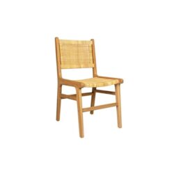 Leana Teak and Rattan Kitchen Dining Chair