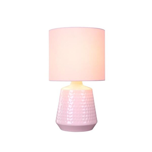 Osso Classic Touch Metal Table Lamp Light Fabric Shade - Pink