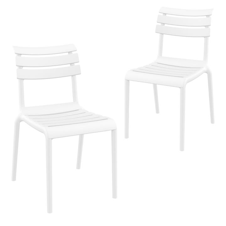 Set of 2 - Keller Indoor / Outdoor Dining Chair - White by Interior Secrets - AfterPay Available