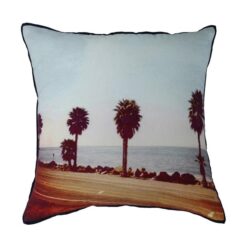 Sunset Decoration Plush Cotton Cushion Pillow Coastal Print